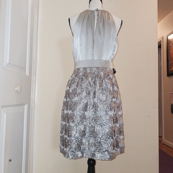 Kristen Davis sleeveless Silver Dress Size 12 - Picture 11 of 13